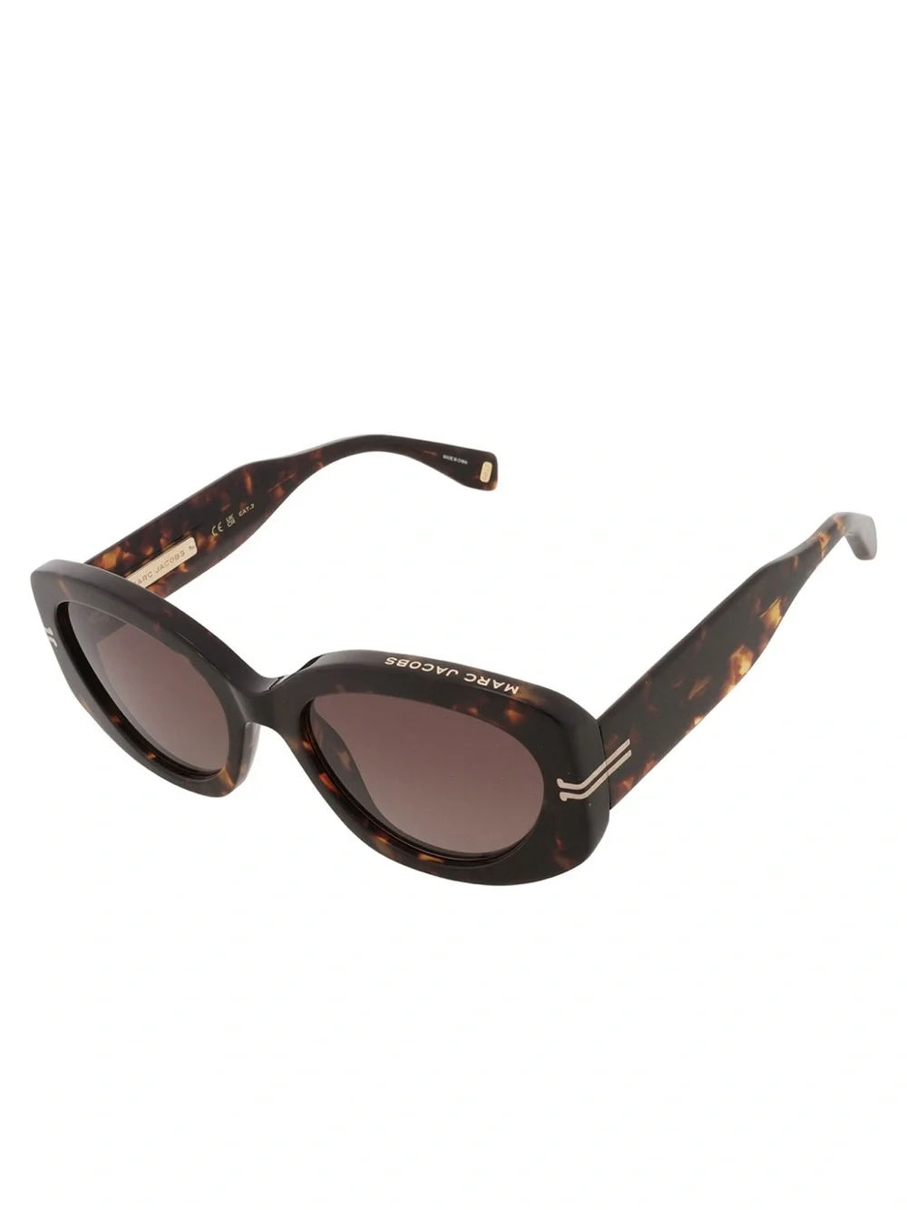 Marc Jacobs Tortoiseshell Oval Sunglasses - Brown Gradient